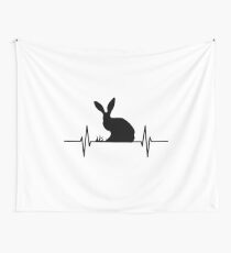 Bunny Rabbit Heartbeat Wall Tapestry