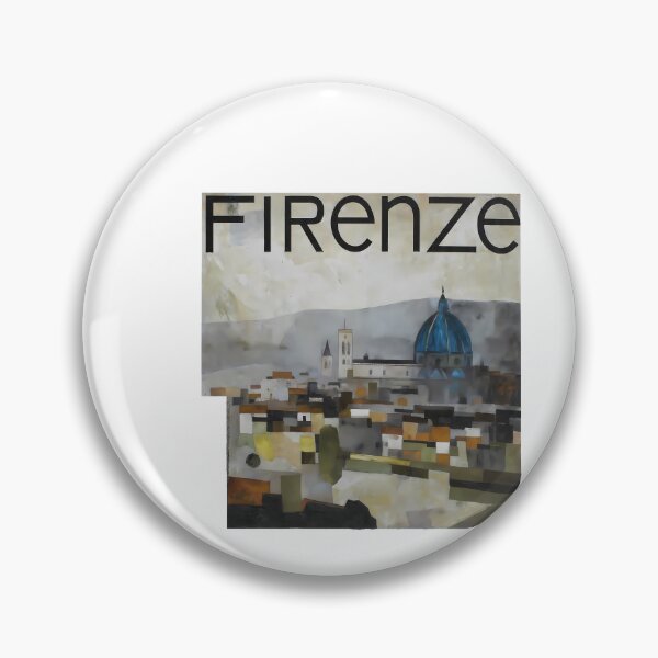 Item preview, Florence Cubism Art Print | Warm Terracotta Contemporary Italian Cityscape designed and sold by OzzFrequency.