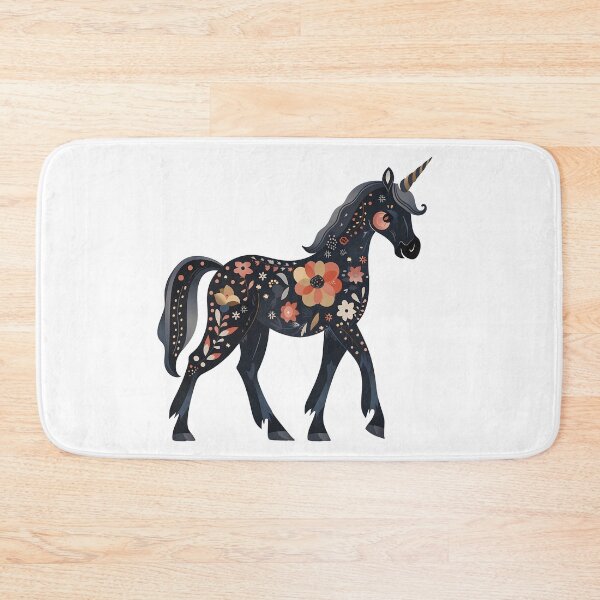 Item preview, Black Unicorn, Floral Unicorn designed and sold by xiao xuans.