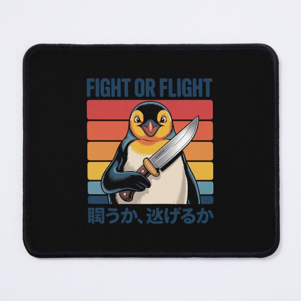 Item preview, Funny Fight Or Flight Meme Penguin With Knife Vintage  designed and sold by RsFilsingerArt.