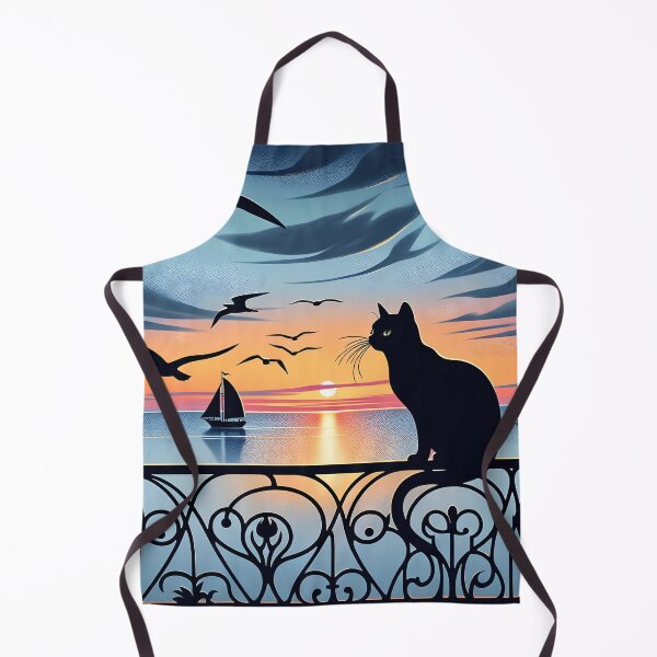 Item preview, cat on a balcony designed and sold by FleurTerreur.