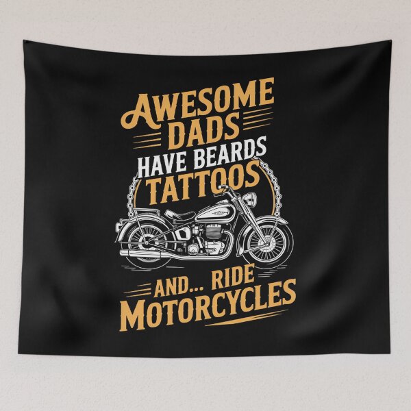 Item preview, Tattooed Dad Motorcycle Fathers Day Gift Funny Tattoo designed and sold by AsteriskDatBArt.