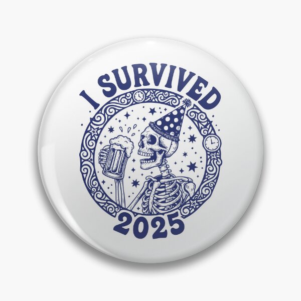 Item preview, I Survived 2025 Skeleton New Year's Eve designed and sold by LuminOrb.