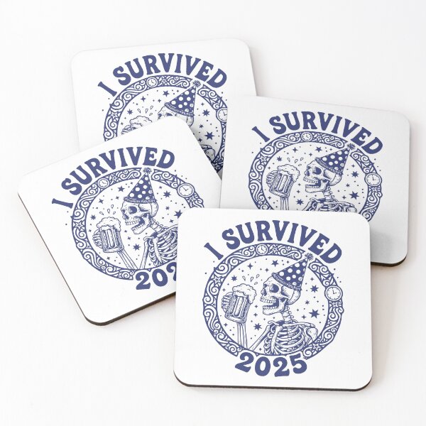 Item preview, I Survived 2025 Skeleton New Year's Eve designed and sold by LuminOrb.