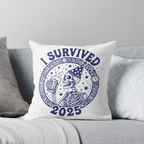 Item preview, I Survived 2025 Skeleton New Year's Eve designed and sold by LuminOrb.