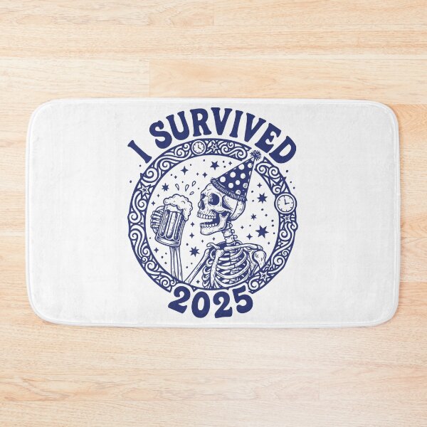 Item preview, I Survived 2025 Skeleton New Year's Eve designed and sold by LuminOrb.