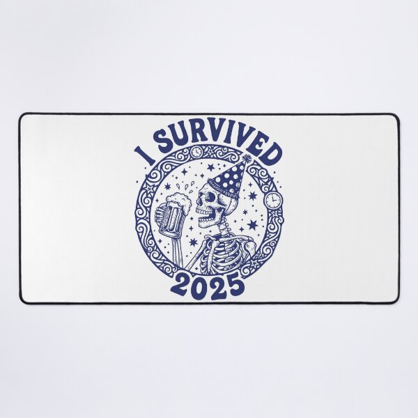 Item preview, I Survived 2025 Skeleton New Year's Eve designed and sold by LuminOrb.