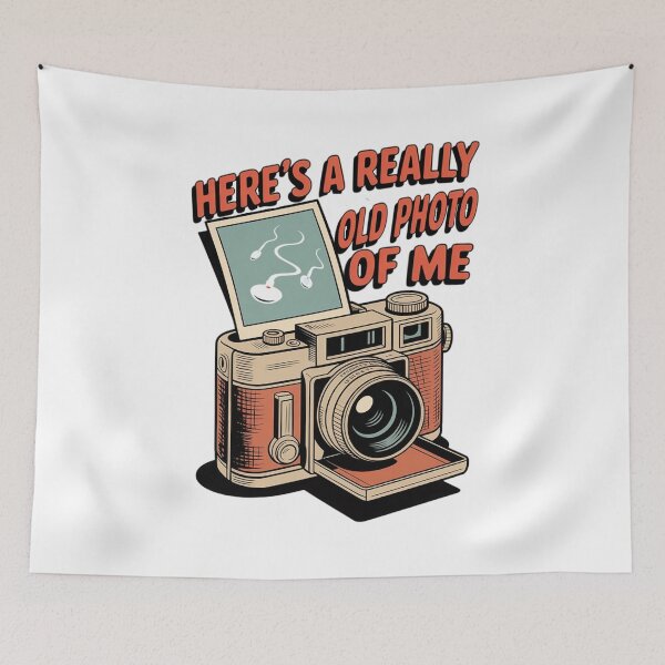 Item preview, Here's a really old photo of me – a funny meme illustration with a retro feel.  designed and sold by Tomasz  Siennicki.