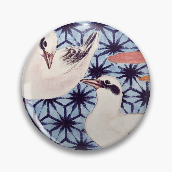Item preview, Japanese White Birds and Geometric Pattern - Vintage Ukiyo-e Art designed and sold by Open Canvas.
