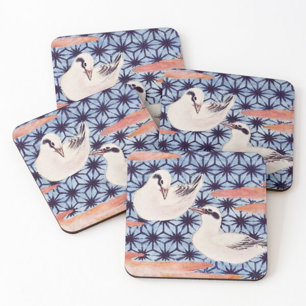 Item preview, Japanese White Birds and Geometric Pattern - Vintage Ukiyo-e Art designed and sold by Open Canvas.