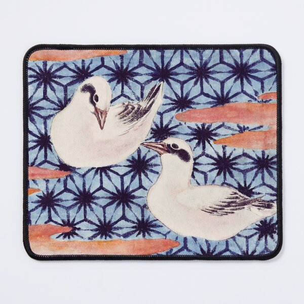 Item preview, Japanese White Birds and Geometric Pattern - Vintage Ukiyo-e Art designed and sold by Open Canvas.