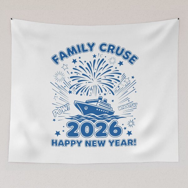Item preview, Family Cruise 2026 Happy New Year Fireworks designed and sold by LuminOrb.