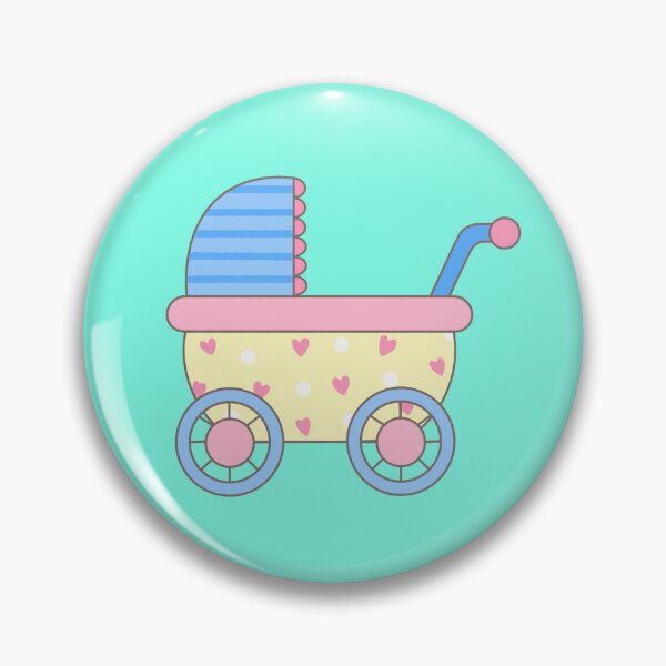 Item preview, Cute Baby Buggy with pastel heart pattern designed and sold by nuchz.