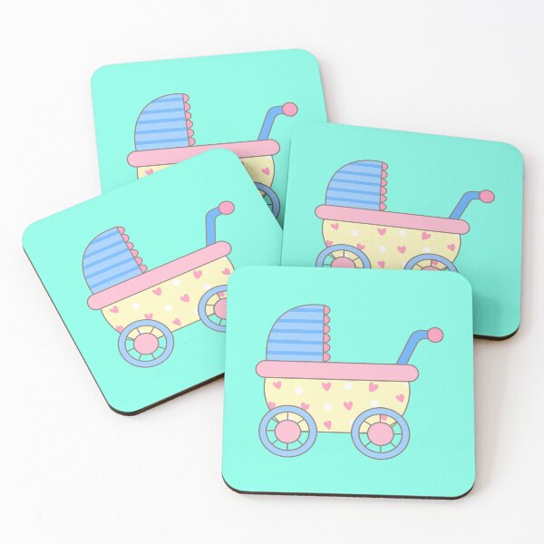 Item preview, Cute Baby Buggy with pastel heart pattern designed and sold by nuchz.
