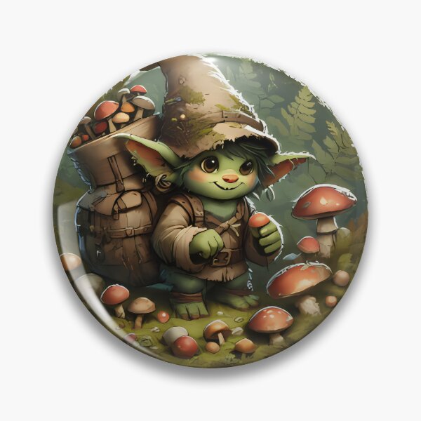 Item preview, The Little Moss Goblin Forager designed and sold by The Glitch Garden.