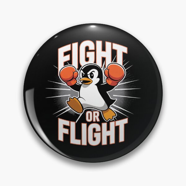 Item preview, Funny Penguin Pun Fight Or Flight Meme Box Fight Or Flight  designed and sold by RsFilsingerArt.