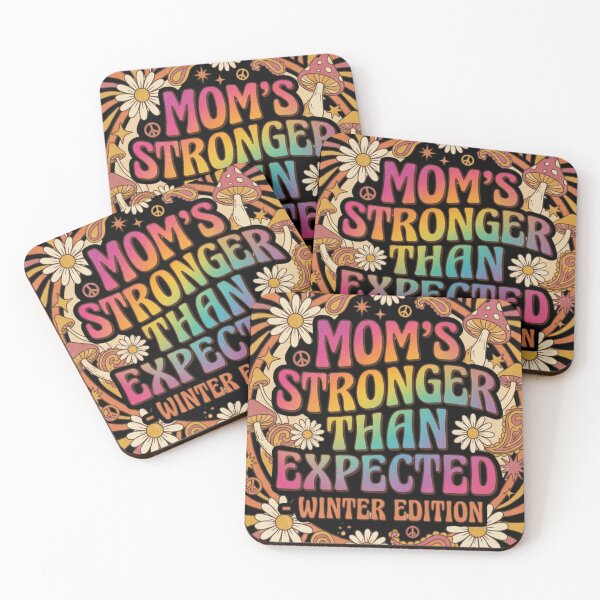 Item preview, Mom's Stronger Than Expected Winter Edition Groovy Retro 70s Rainbow designed and sold by anass002.