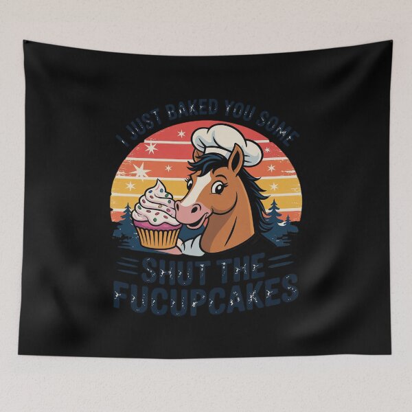 Item preview, I Just Baked You Some Shut The Fucupcake Horse Chef Cake  designed and sold by VerseFarm.