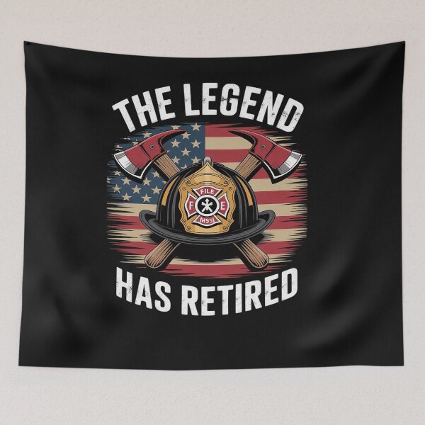 Item preview, Firefighter Legend Has Retired USA Flag Retirement Party Men designed and sold by Hofersofer.