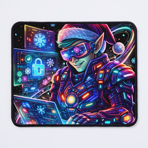 Item preview, Cyber Elf RGB Hacker | Futuristic Christmas Tech Assistant Art designed and sold by SoulenCify.