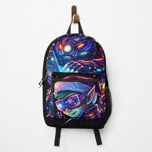 Item preview, Cyber Elf RGB Hacker | Futuristic Christmas Tech Assistant Art designed and sold by SoulenCify.