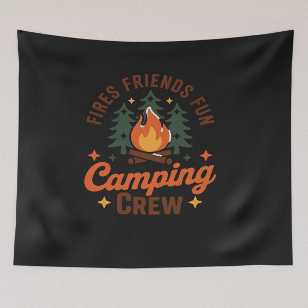 Item preview, Fires Friends Fun Camping Crew Campfire Outdoor Adventurers designed and sold by Hofersofer.