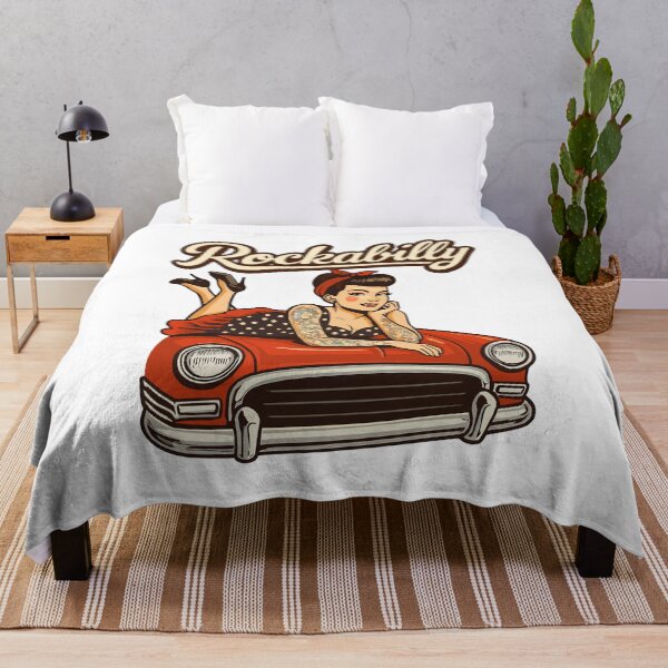 Item preview, Rockabilly classic car pin-up girl hood retro vintage gift designed and sold by Pineapple-Tree.