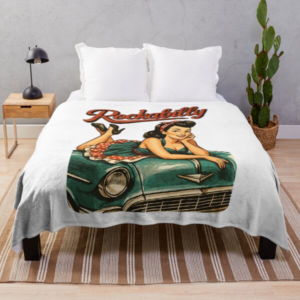 Item preview, Rockabilly classic car pin-up girl hood retro vintage gift designed and sold by Pineapple-Tree.