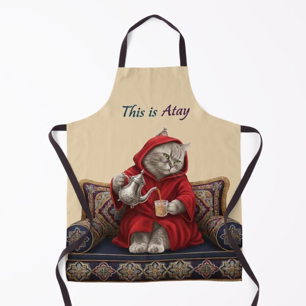 Item preview, Cute Moroccan Cat in Djellaba Serving Atay Mint Tea designed and sold by designwiss.