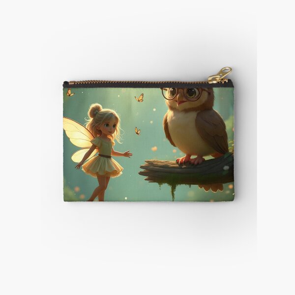 Item preview, Fiona Fairy and Oliver Owl in a magical forest. designed and sold by Running-Duck.