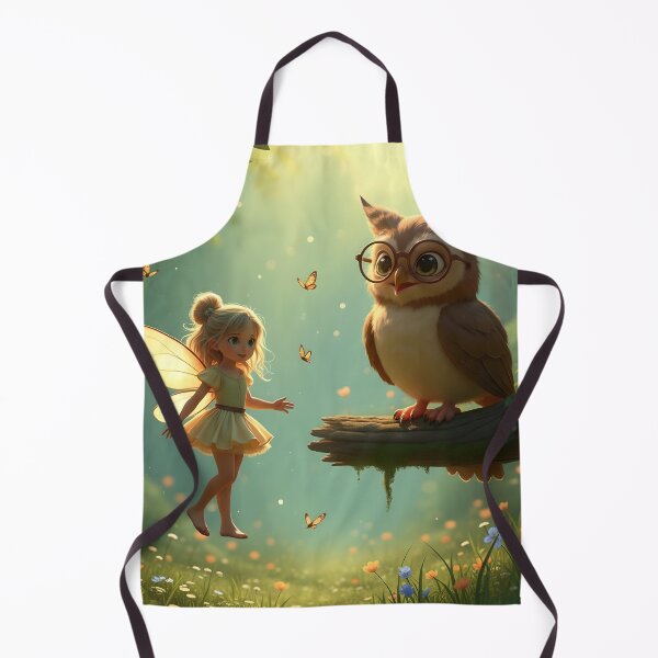 Item preview, Fiona Fairy and Oliver Owl in a magical forest. designed and sold by Running-Duck.