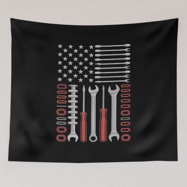 Item preview, American Flag Mechanic Patriotic Mechanic USA Flag designed and sold by Voidbinder.