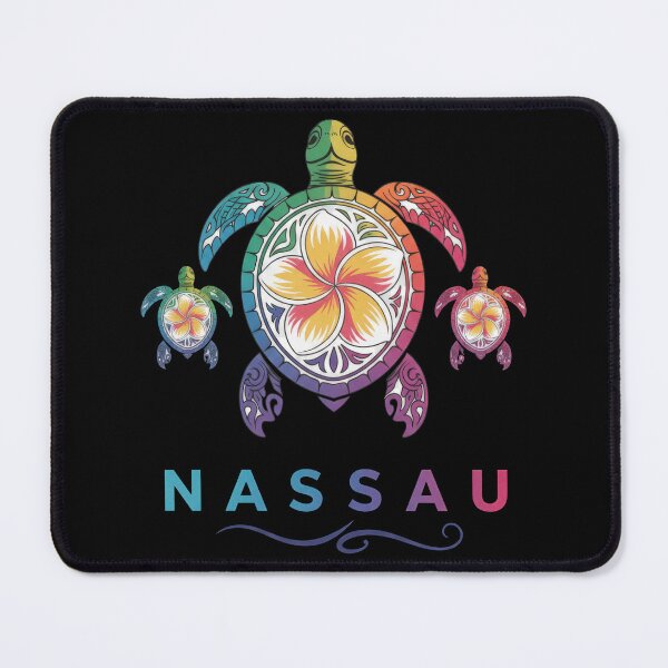 Item preview, Tropical Sea Turtle Family with Plumeria Flowers Nassau Design designed and sold by zoughlal.