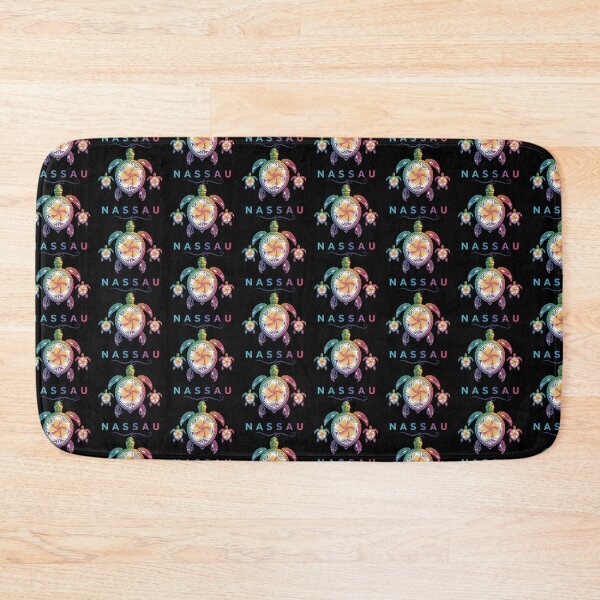Item preview, Tropical Sea Turtle Family with Plumeria Flowers Nassau Design designed and sold by zoughlal.