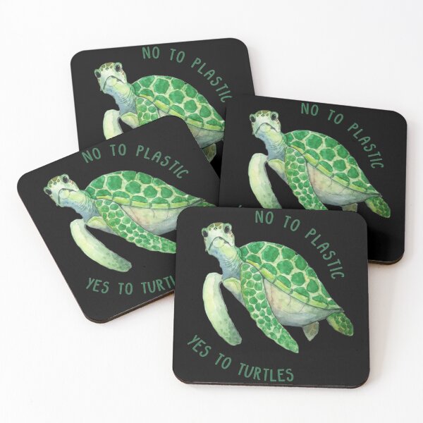 Item preview, Environmental Conservation Sea Turtle with No Plastic Message designed and sold by zoughlal.
