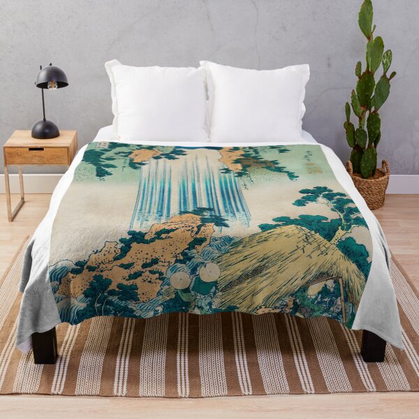 Item preview, Yoro Waterfall in Mino Province - Vintage Japanese Landscape Print designed and sold by Open Canvas.