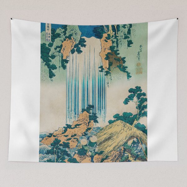 Item preview, Yoro Waterfall in Mino Province - Vintage Japanese Landscape Print designed and sold by Open Canvas.