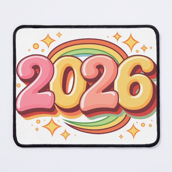 Item preview, colorful 2026 rainbow design designed and sold by Ramkumar2025.