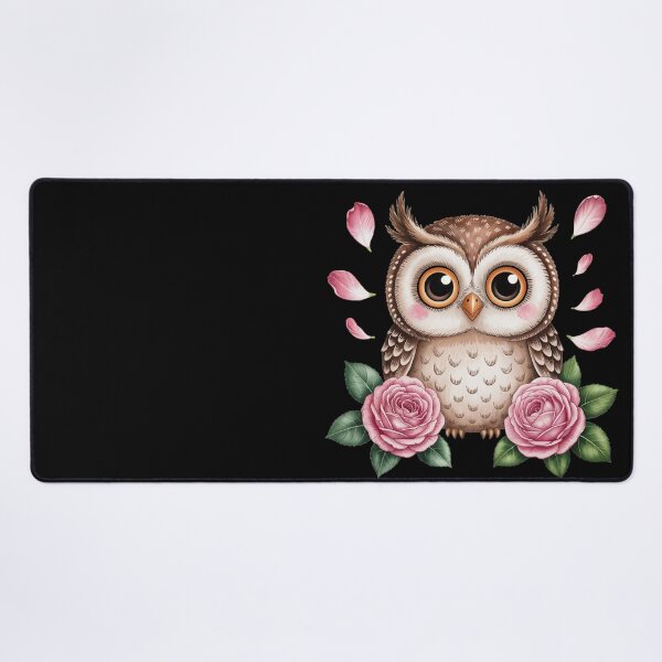 Item preview, Cute Owl with Pink Roses designed and sold by jkrphoto.