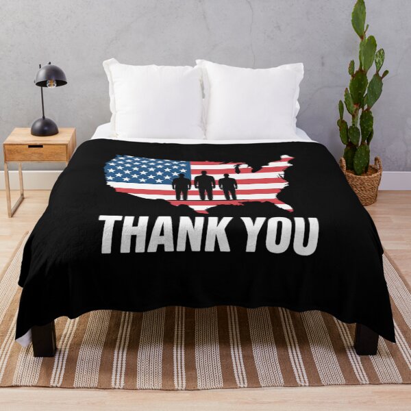 Item preview, American Flag Patriotic Thank You Men Women Kid Girl Boy T-Shirt designed and sold by Shannon Bosley.
