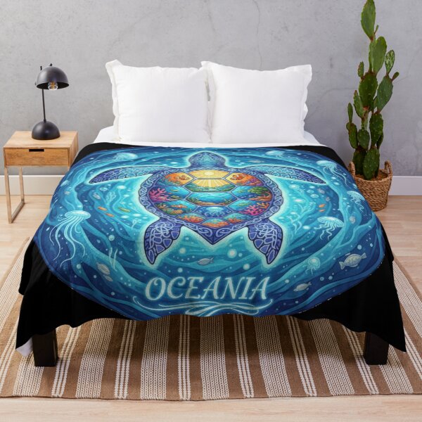 Item preview, Oceania Sea Turtle with Tropical Marine Life Circular Art designed and sold by zoughlal.