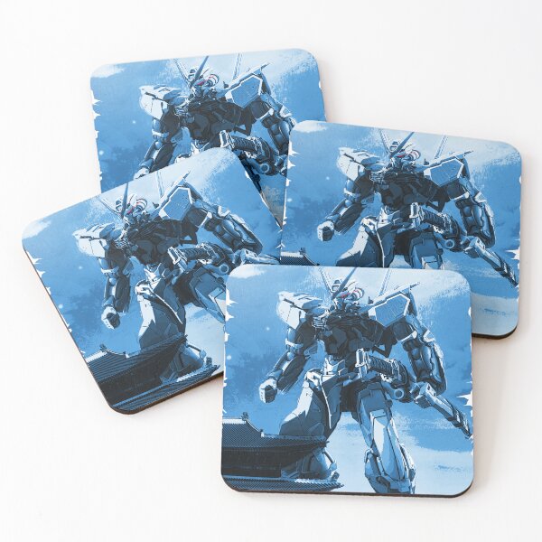 Item preview, blue astray red frame digital art illustration designed and sold by sabartgunpla.