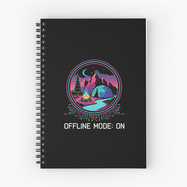 Item preview, Offline Mode On Neon Camping Synthwave Nature designed and sold by MJO80.