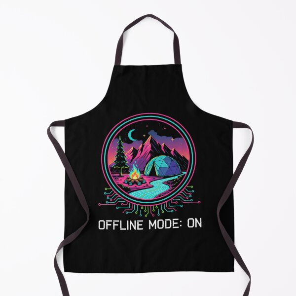 Item preview, Offline Mode On Neon Camping Synthwave Nature designed and sold by MJO80.