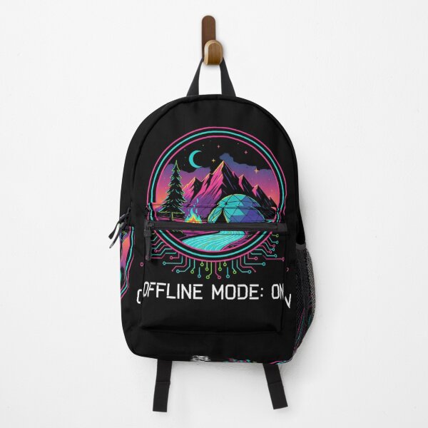 Item preview, Offline Mode On Neon Camping Synthwave Nature designed and sold by MJO80.