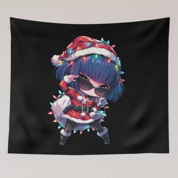 Artikelvorschau, Spiel Tae Takemi Weihnachten Persona 5 Anime Mädchen Weihnachtsmann Lichter Chibi Rot Feiertag entworfen und verkauft von thedarvills.
