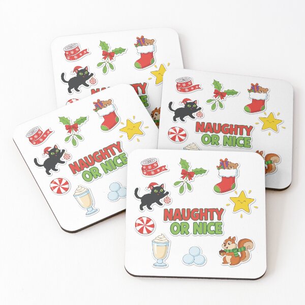 Item preview, Naughty Or Nice Christmas Sticker Pack designed and sold by graphicnew.