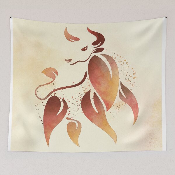 Item preview, TAURUS SIGN - Glowing Leaves designed and sold by ArtFeel.