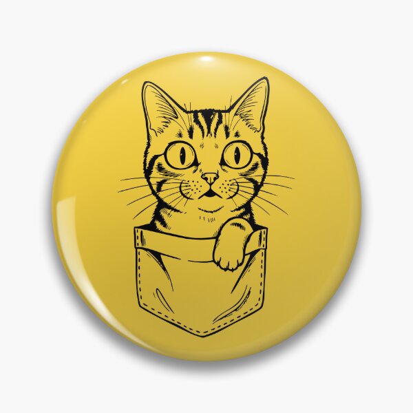 Item preview, Cat Peeking from a Pocket in Line Art Style designed and sold by AnnArtshock.