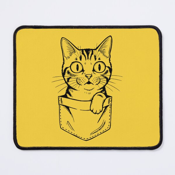 Item preview, Cat Peeking from a Pocket in Line Art Style designed and sold by AnnArtshock.